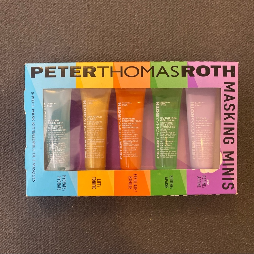 🎭 Peter Thomas Roth Mini Mask Set - 5 x 14ml / 0.47 fl oz - Travel Skincare Kit